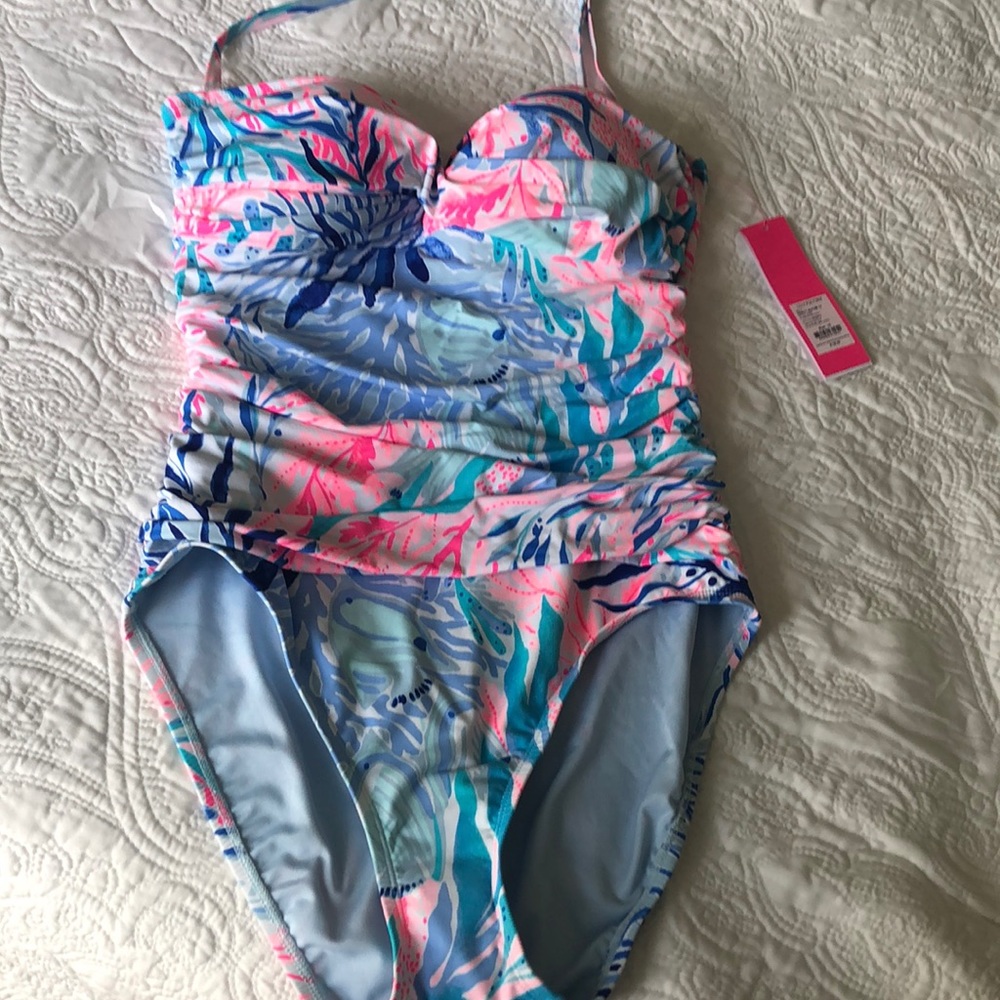 Lily Pulitzer Flamenco Blue Kaleidoscope Coral